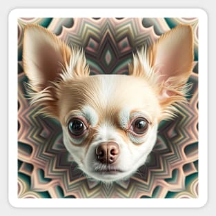 A Fractal Design of A Chihuahua Sticker